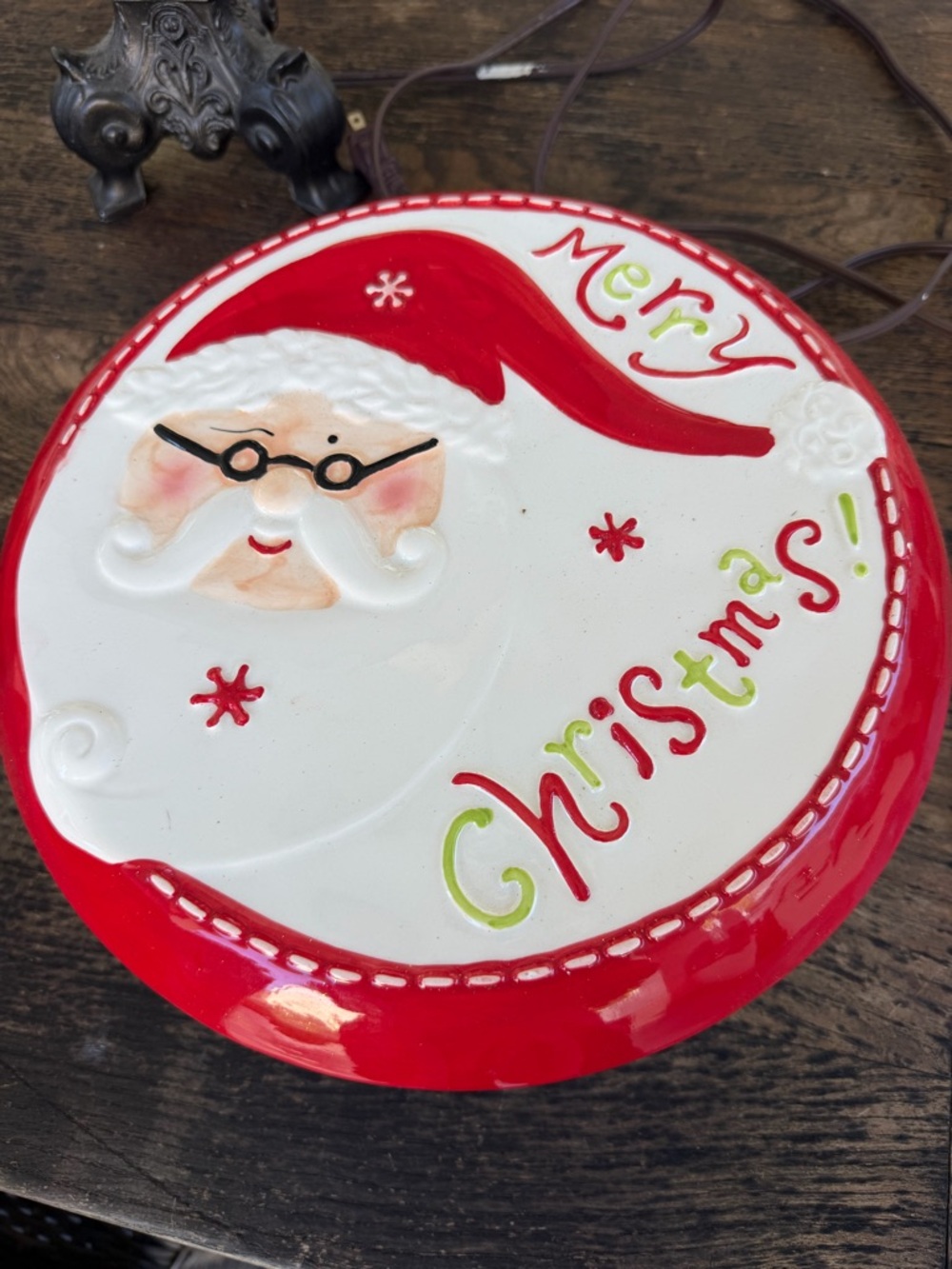 Christmas Platter on Pedestal